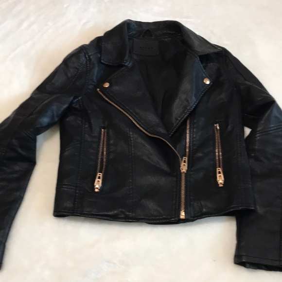 NWOT Blank NYC Black Vegan Leather Moto Jacket. Size Small - Picture 1 of 4
